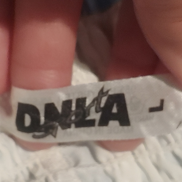 Womens DNLA SPORT Dress Smocked Strapless Floral Beach Vacation Resort SZ Large - Picture 7 of 8